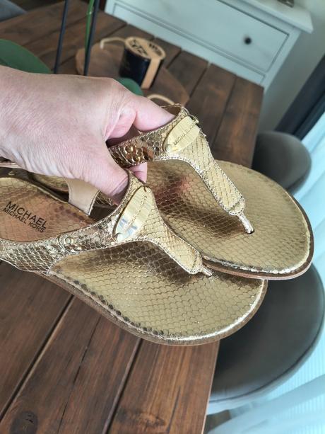 Michael kors kožené zlaté sandále 36, michael kors,36