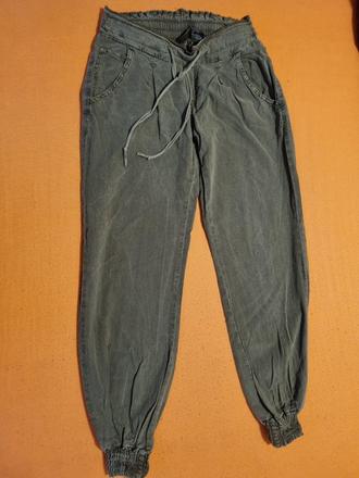 Olivove nohavice na gumu, 36