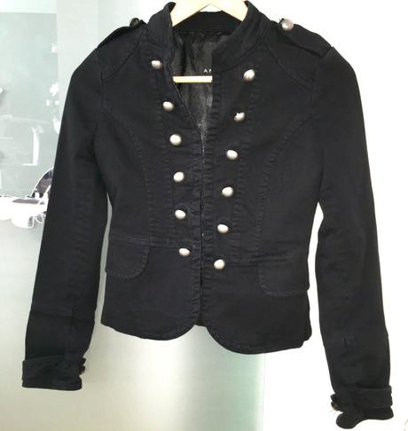 Čierne sako army štýl, amisu,xs