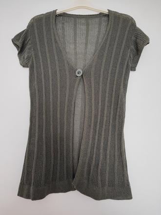 Pletený sveter s krátkym rukávom, m