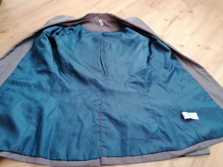 Sivé sako, denim,40