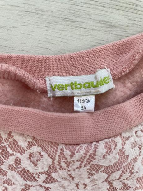 Mikina s čipkou, vertbaudet,110