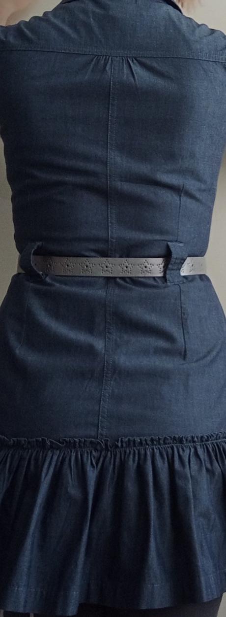 Krásne riflové šaty xs/160cm (už s poštou), 158