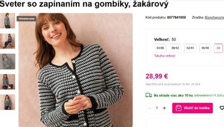 Dámsky svetrík/pletené sako, zn. blancheporte, 48 / 50 / xxl / xxxl