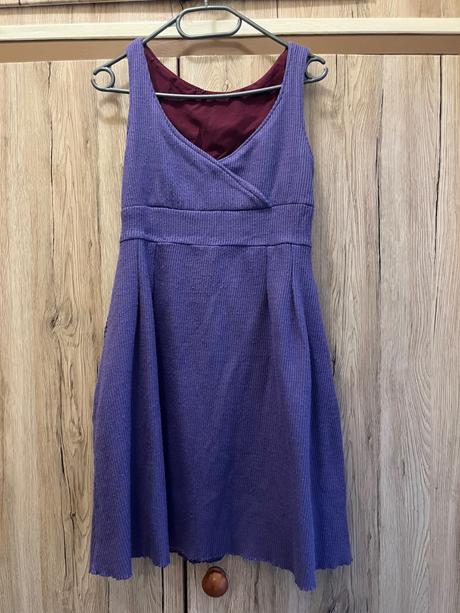 Handmade teple saty s vreckami fialové, s
