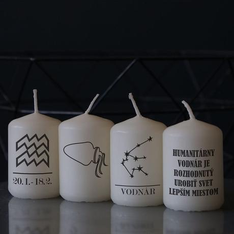 Horoskop sviečky, znamenia zverokruhu 6x4 cm, 