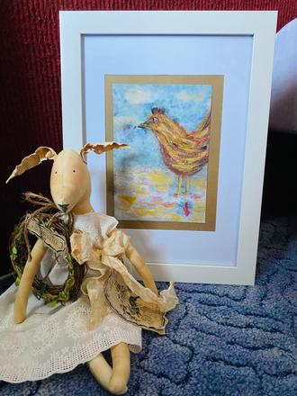 Obraz sliepka bez rámu, 