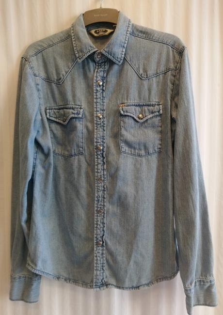 Pánska riflová modrá košeľa, salt, m, m