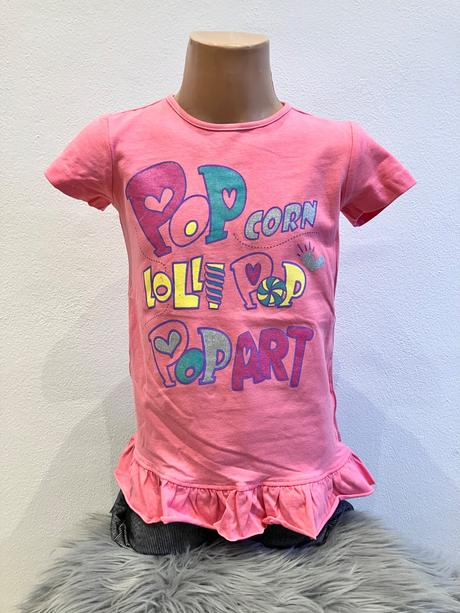 Dievčenské tričko s volánom a nápisom ovs 5-6 r., ovs,116