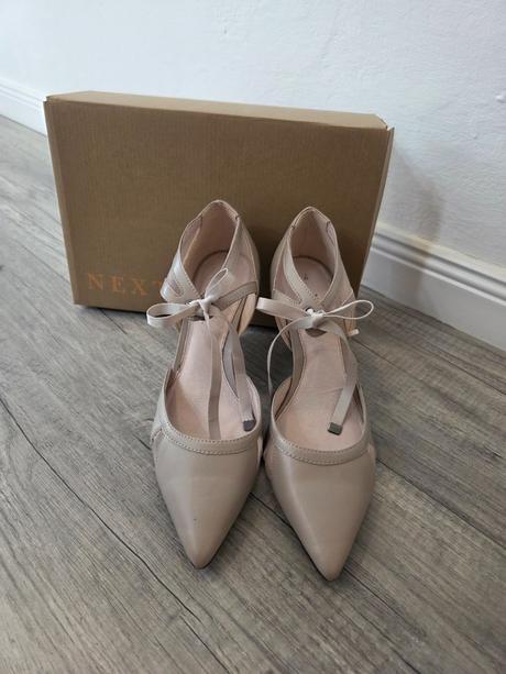 Kožené lodičky s mašľou, next,41