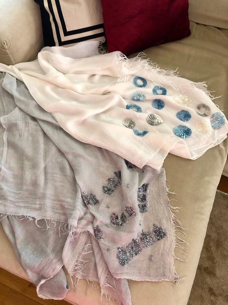 Šatka hodváb-bavlna, s