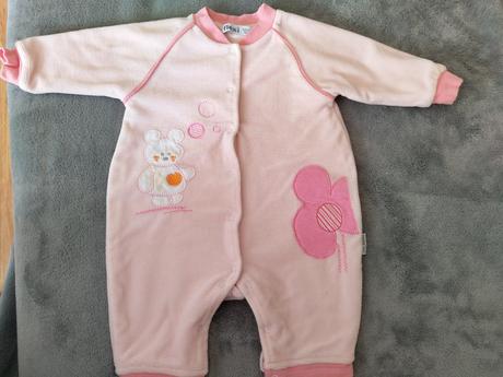 Ružový overal s kvetom, flexi,62