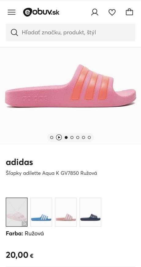 Šľapky adidas adilette aqua, adidas,30