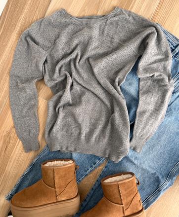 Základný šedý svetrík, h&m,s