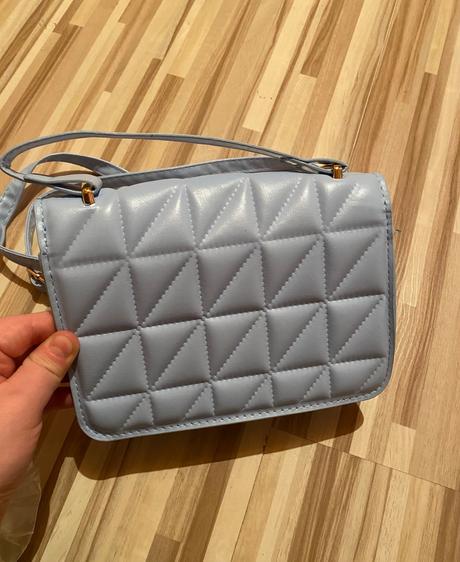 Nová svetlomodrá elegantná crossbody kabelka, 