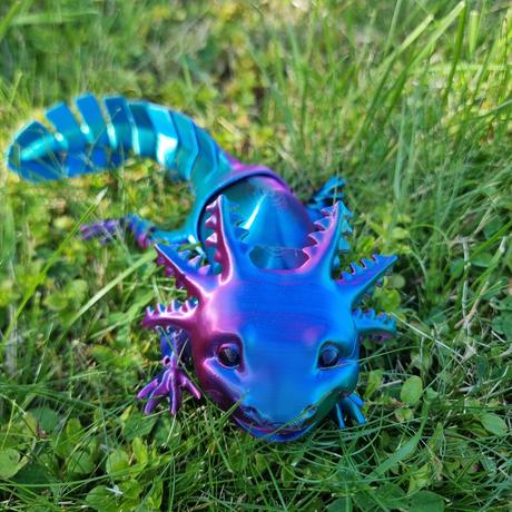 3d axolotl s pohyblivými časťami, 