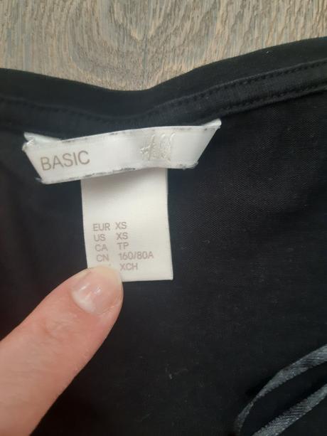 Čierne elastické tričko h&m, h&m,xs