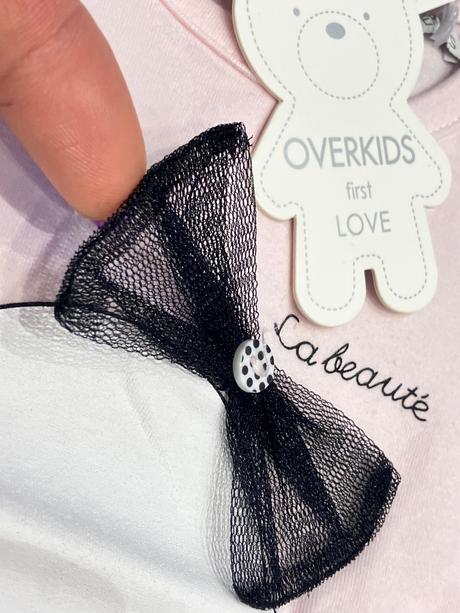 Dievčenské tričko s mašličkou overkids (56), 56 / 62