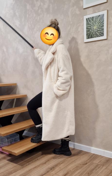 Dlhý kabát - kožuch, s