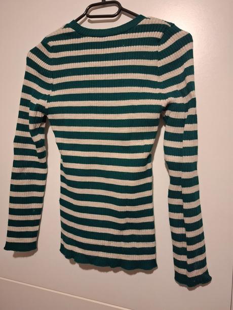 Pásikavý top s dlhým rukávom, s