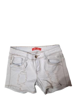 Dámske rifľové šortky, s