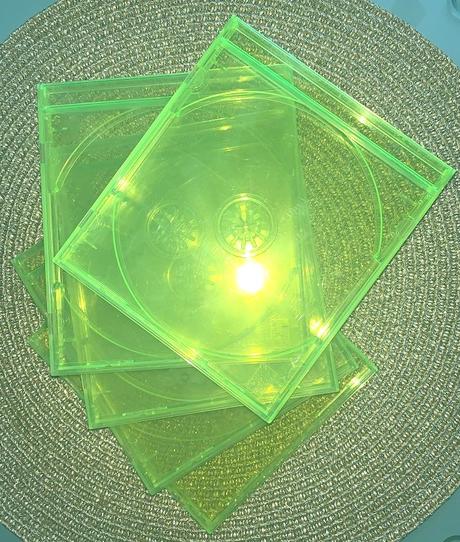 10x neónové obaly na cd,