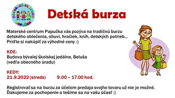 Detská burza v Beluši