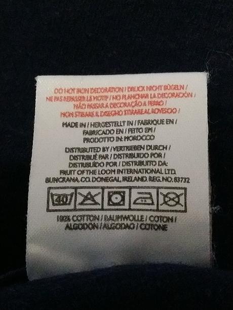 Chlapčenské tmavo modré tričko, fruit of the loom, 152