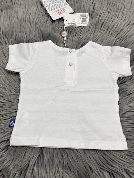 Dievčenské tričko pásikavé s masličkou (0-3 mes.), original marines,56