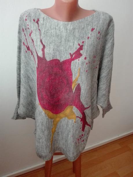 Pončo s rukávmi, m