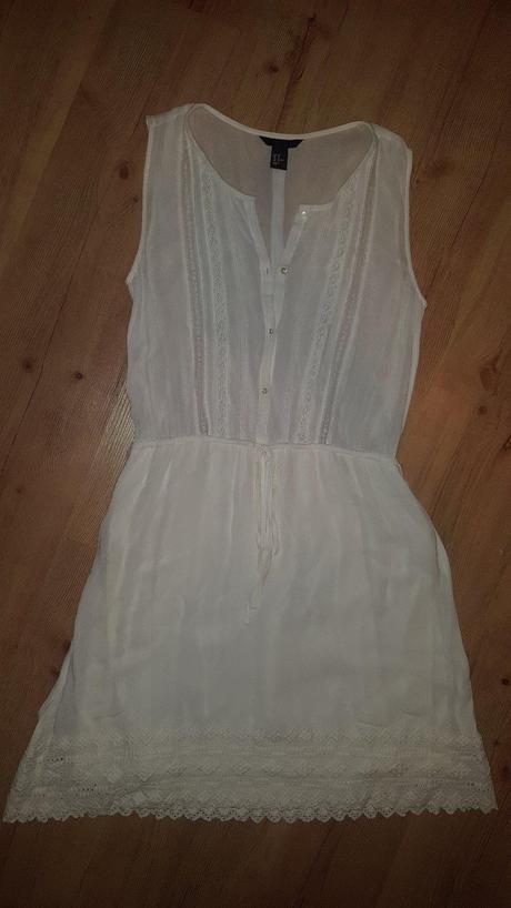 Biele folkové šaty, 40, h&m,40