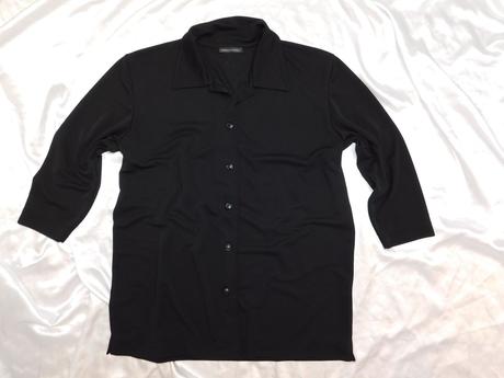 Luxusna košelova bluzka,čiernej farby,z mierne ela, 42