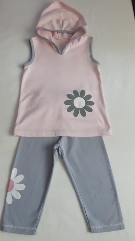 Dievčenské tričko s 3/4 legínami č. 128, 128