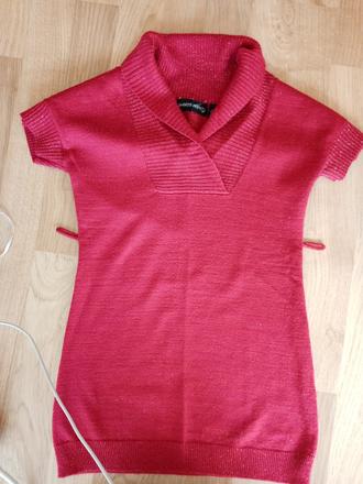 Tunika bordová so všívanou striebornou niťou, 134