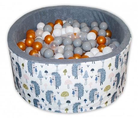 Bazén pre deti 90x40cm  ježko, sivý, 