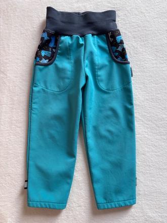 Softshellové nohavice s fleecom basic psíci, unuo,104