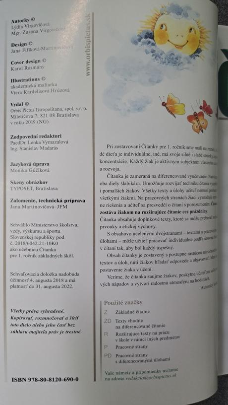 Čítanka pre 1. ročník zš, 