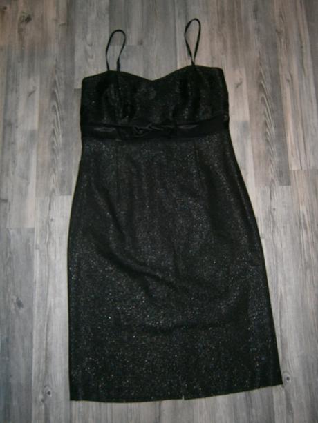 Sviatočné šaty čierno + lesk, 42
