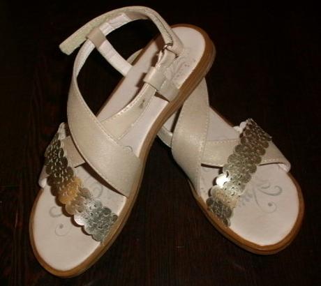 Skvelé béžovo-zlaté sandálky - veľ. 35, nelli blu,35