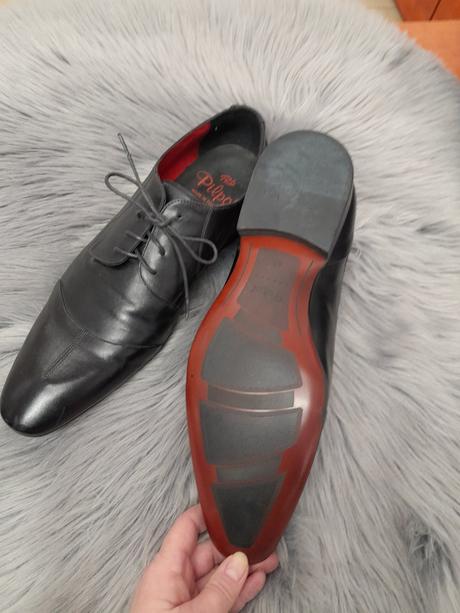 Pánske kožené topánky 8076 b, 45