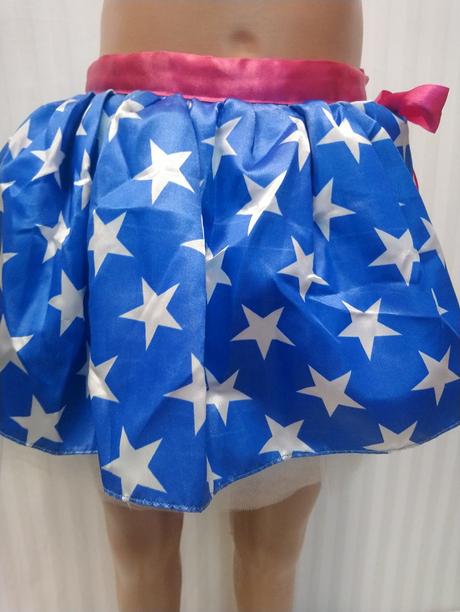 Modro biela sukňa so zvončekmi, 6-7 r, 116-122, 116