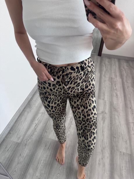 Push up džínsy s leo vzorom calzedonia, calzedonia,s