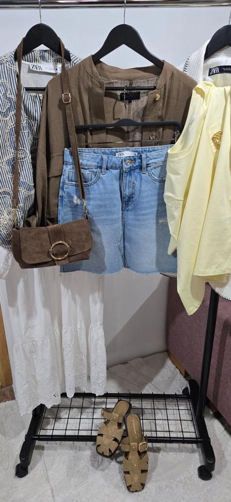 Riflová sukňa zara, zara,s