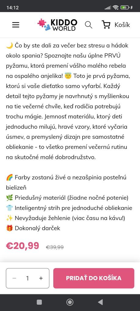 Set pyžamo veľkosť 122 + fixky na vyfarbovanie, 122