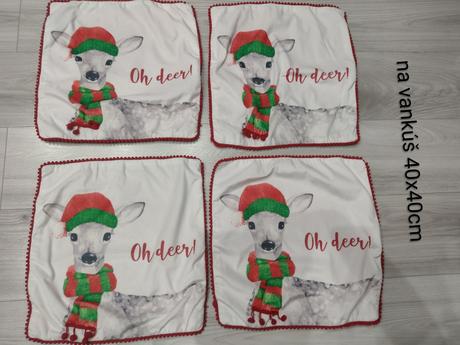 Vianočné obliečky na vankúš,