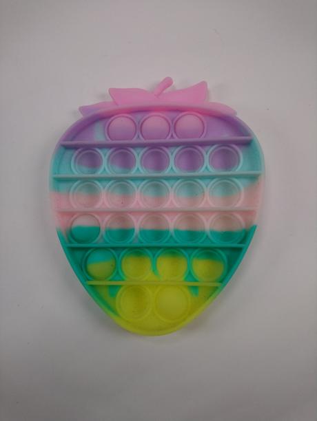 Pop it dúhová jahôdka, 11,5 x 14,5 cm,