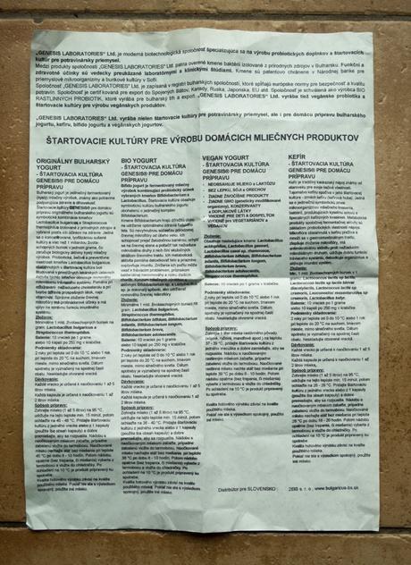 Štartovacie kultúry na výrobu jogurtu, 