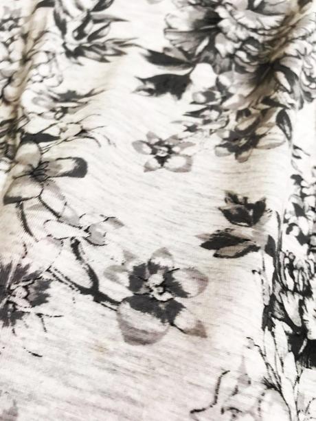 Kvetované triko s krajkou, l