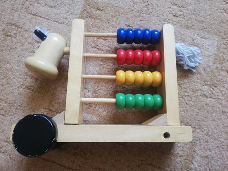 Drevená kravička s počítadlom, 