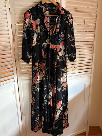 Košelové bavlnené maxi zara šaty, zara,s